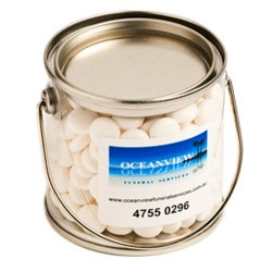 Small PVC Bucket Filled with Mints 170G (Chewy Mints)