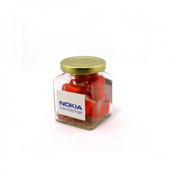 Personalised Rock Candy in Glass Square Jar