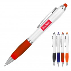 Plastic Pen Ballpoint Stylus White Cara