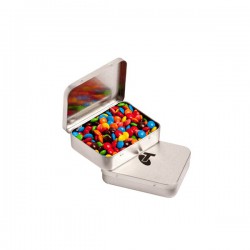 Rectangle Hinge Tin Fillled with M&Ms 65G
